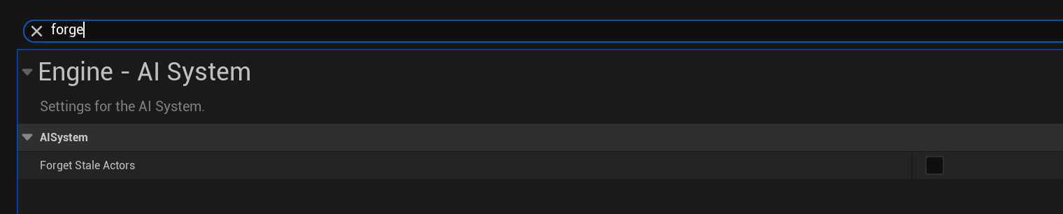 Receiving PerceptionForgotten events requires checking the related Project Settings checkbox